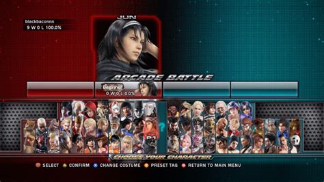 Tekken 6 Character Select