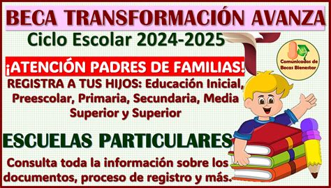 Convocatoria Beca Transformación Avanza 2024 2025 YA PUEDES