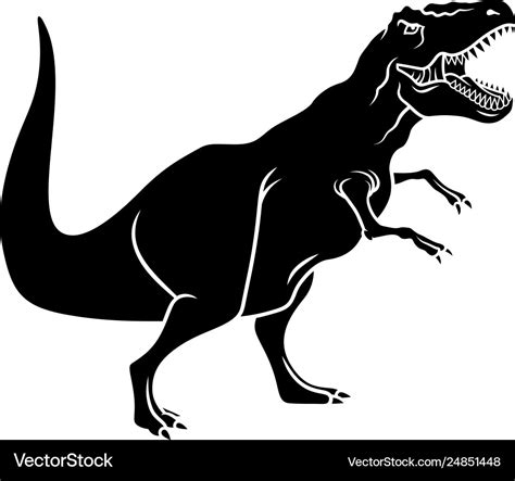 Dinosaur silhouette 003 Royalty Free Vector Image