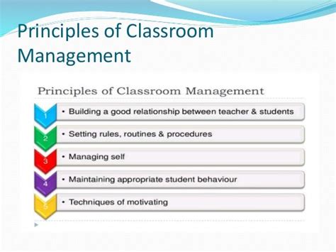 Principles Of Classroom Management