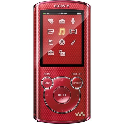 Sony Gb E Series Walkman Video Mp Player Red Nwze Red B H