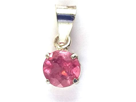 Pendentif En Tourmaline Rose Et Argent 925 Le Deucalion