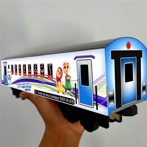 Jual MINIATUR GERBONG KERETA API EKSEKUTIF LIVERY BELAJAR HIJAIYAH