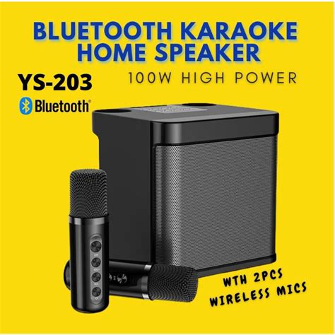 New Ys Karaoke Speaker Wth Wireless Mics Shopee Malaysia