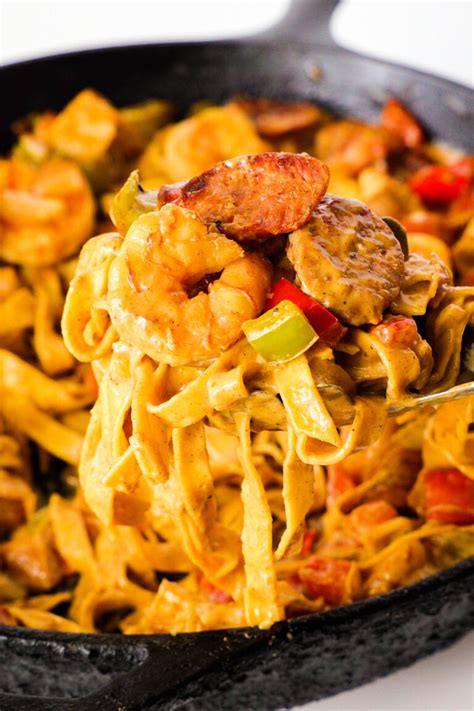 One Pan Cajun Jambalaya Pasta The Anthony Kitchen