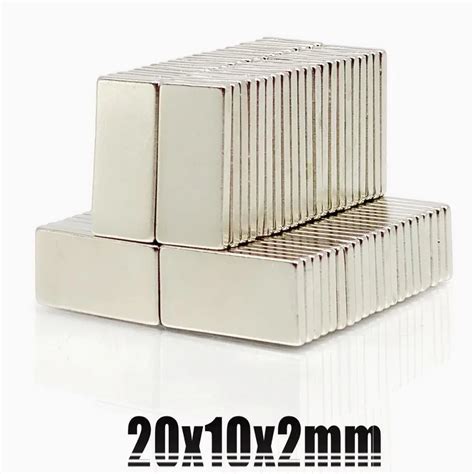 5 10 20 50Pcs 20x10x2 Neodymium Magnet 20mm X 10mm X 2 N35 NdFeB Block