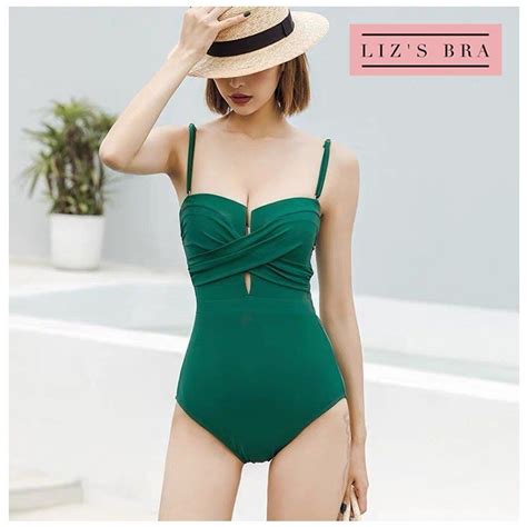 Bikini 1 Mảnh Đồ Bơi Đi Biển Liền Thân Liz Hai Dây Nhiều Màu Giấu Bụng Shopee Việt Nam