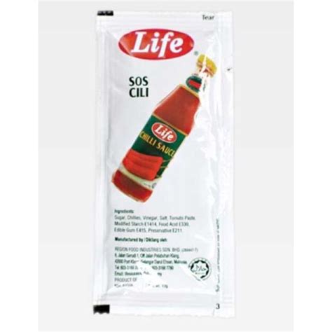 LIFE Chili Sauce Sachet 10g X 250pcs Shopee Malaysia