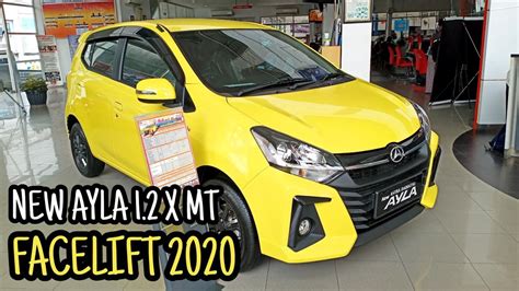 Daihatsu NEW AYLA 1 2 X MT FACELIFT 2020 YouTube