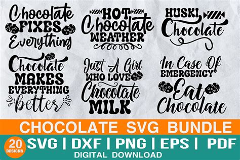 Chocolate Svg Bundle Graphic By Monidesignhat · Creative Fabrica