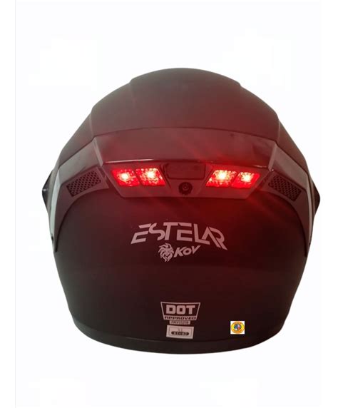 Casco Kov Abatible Con Luz Led Stelar Gafas Dot Regalo Meses Sin