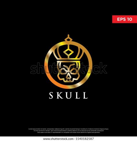 Luxury Skull King Logo Modern Icon Stock Vector Royalty Free