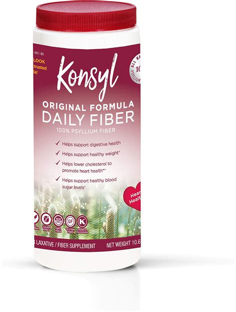 Amazon Konsyl Pharmaceuticals Original Formula Psyllium Fiber