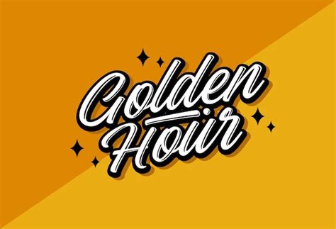 Premium Vector Greeting Golden Hour Typography