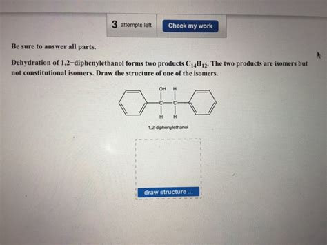 Solved 3 Attempts Left Check My Work Click The Draw Chegg