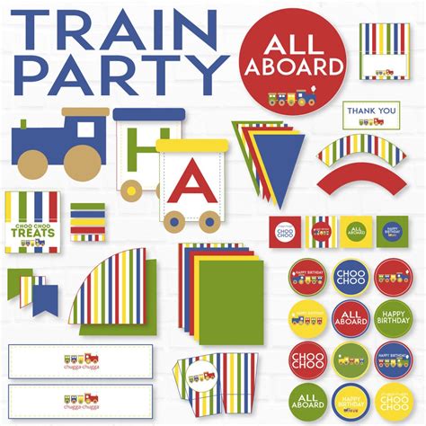 Train Party Printables INSTANT DOWNLOAD by Lindi Haws of - Etsy