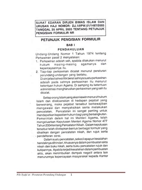 Pdf Surat Edaran Tata Cara Pengisian Blanko Nr Pdfslidetips