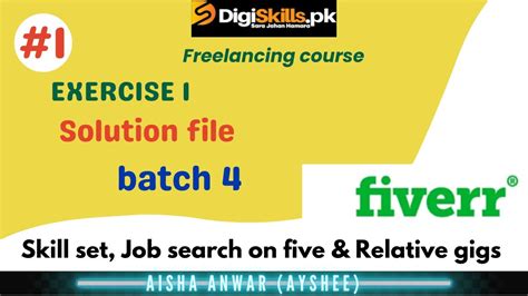 Freelancing Exercise 1 Batch 4 Digiskills Freelancing Exercise 1