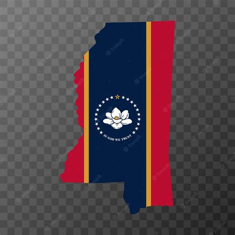 Premium Vector | Mississippi state flag Vector illustration