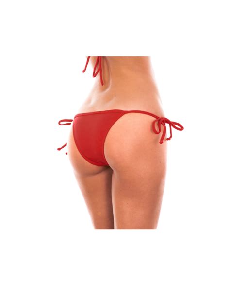 Tanga De Bain Rouge À Nouer Red Lacinho Marque Brazilian Bikini Shop