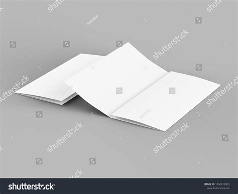 Open Trifold Brochure A4 Format Mockup3d Stock Illustration 1450018925