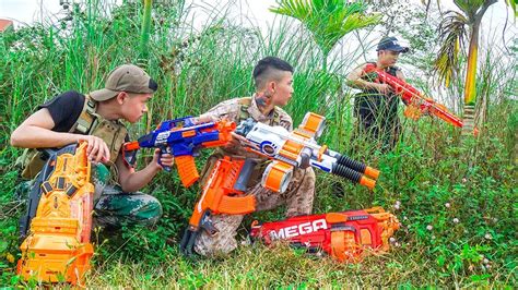 Nerf War Couple Swat Nerf Guns Marines Group Drone Battle Nerf Youtube