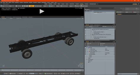 Truck Chassis 2x4 3d Model Cgtrader