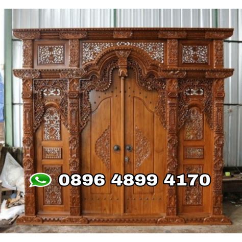 Jual Gapura Gebyok Jati Finishing Pintu Gapura Ukir Jati Furniture