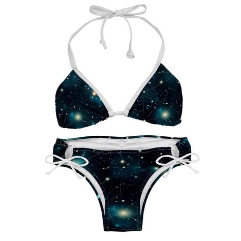 Constellation Detachable Sponge Adjustable Strap Bikini Set Two Pack