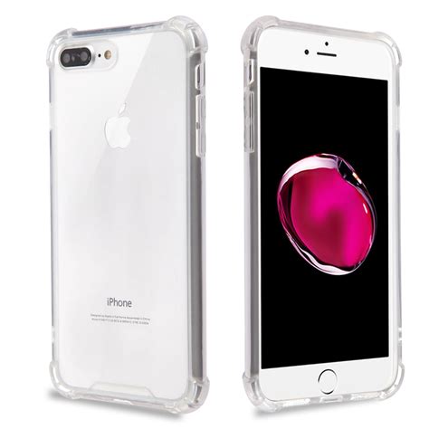 Apple Iphone 6 6s Plus Phone Case Clear Shockproof Hybrid Bumper Gummy