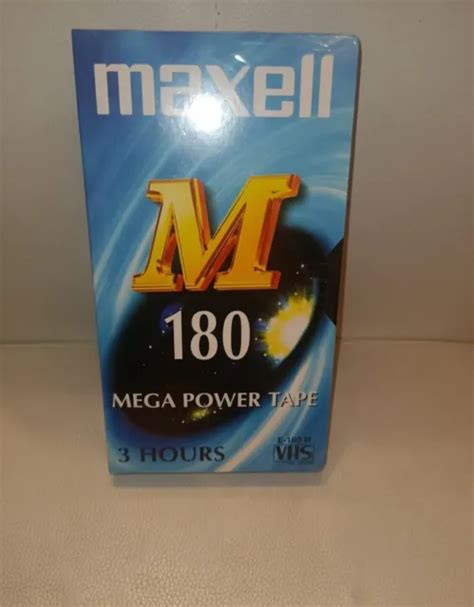 CASSETTA VHS MEGA Power Tape E 180 M Maxell Nuovo EUR 3 90