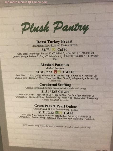 Menu At Long Beach Memorial Hospital Cafeteria Long Beach