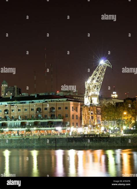 Puerto Madero at Night Stock Photo - Alamy