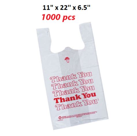 T Shirt Thank You Plastic Grocery Store Carry Out Bag Standard Ct