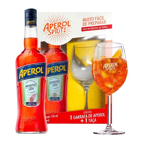 Aperitivo Aperol 750ml Taça