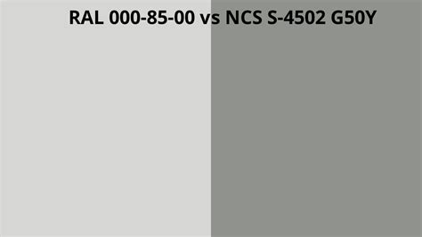 Ral 000 85 00 Vs Ncs S 4502 G50y Ral Colour Chart Uk