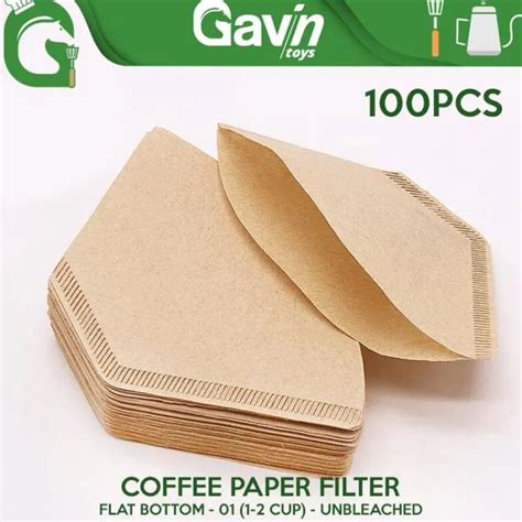 Coffee Filter Flat Bottom Paper Filter Kopi Pcs Saringan Kertas