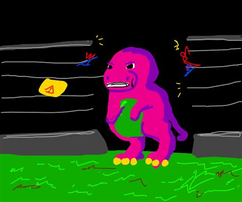 Jurassic park but barney - Drawception