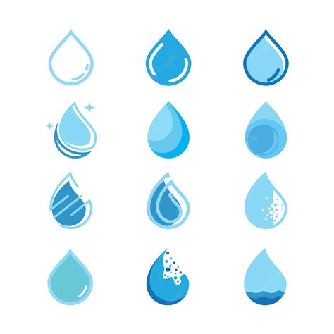 Diseño De Vector De Logotipo De Ilustración De Gota De Agua Vector