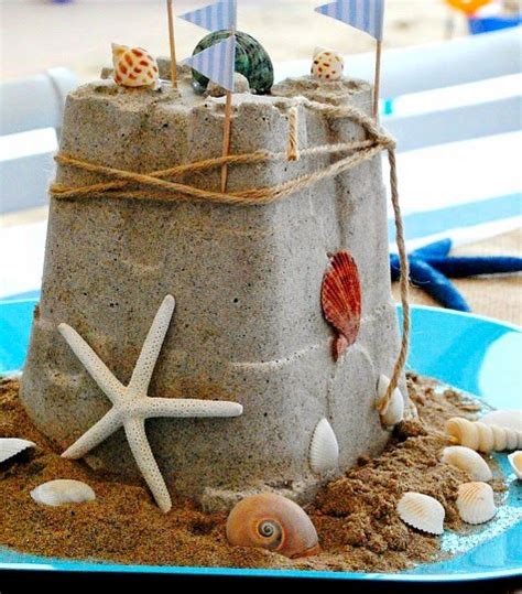 Diy Sandcastle Centerpiece Summer Crafts Coastal Decor Ideas And