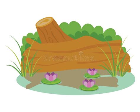 Wetland Scenery Illustration Stock Vector Illustration Of Scene Tree