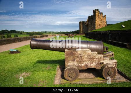 Outer Bailey Inside Alnwick Castle Where Harry Potter Was Filmed Stock