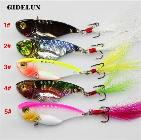 Free Shipping Pcs Lot Cm G Metal Vib Lure Sinking Fishing Wobblers