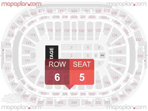 Raleigh Lenovo Center detailed interactive seating chart with seat ...