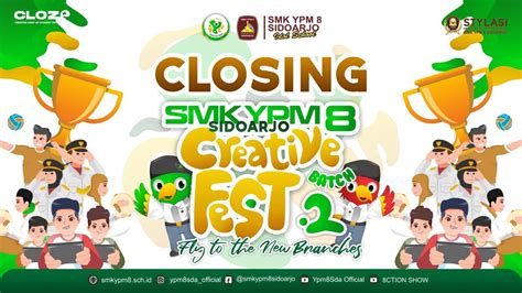 Penutupan Creative Fest Vol 02 SMK YPM 8 Sidoarjo 2023 YouTube