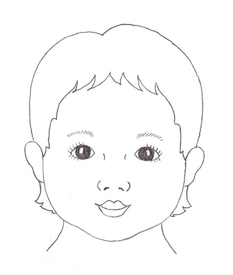 Child Face Template Re Face Outlines Face Painting Christmas