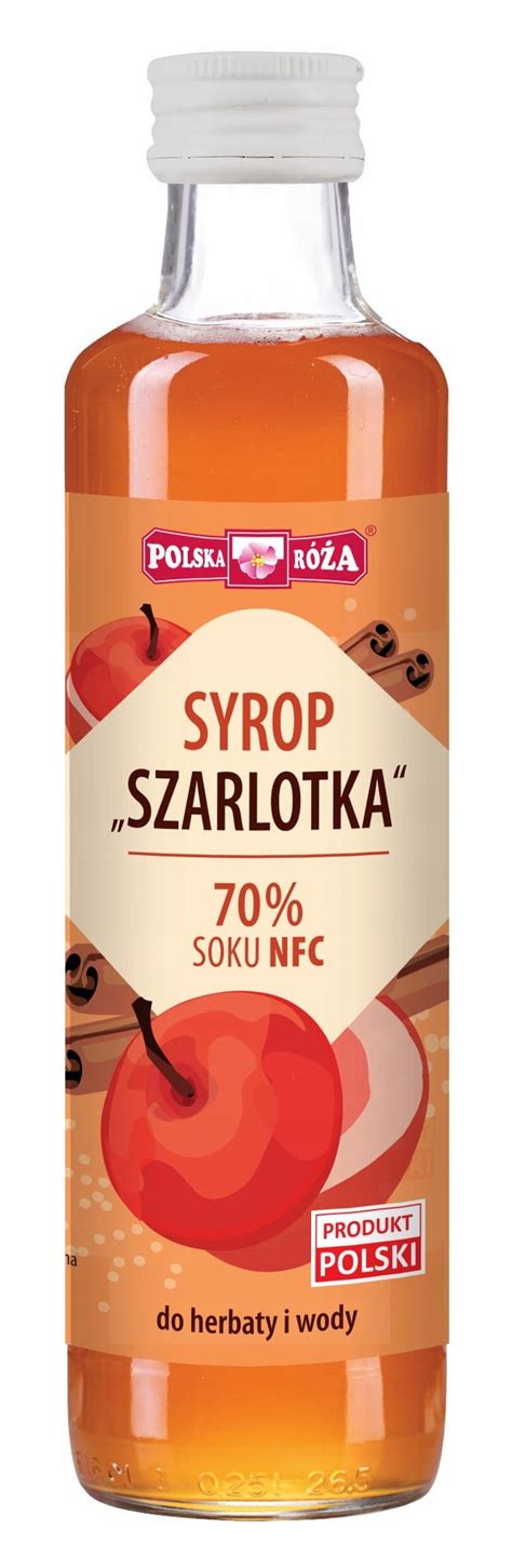 Syrop jabłkowy do herbaty z cynamonem Szarlotka 250ml Polska Róża NFC