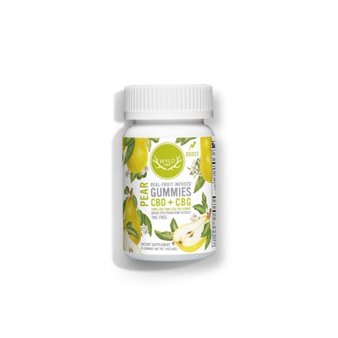 WYLD CBD CBG Pear Gummies 300mg Kota Botanics