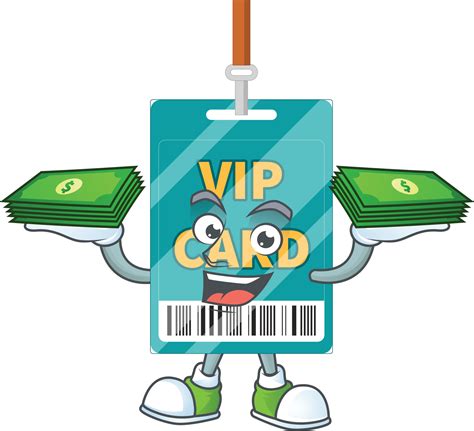 Cartoon Character Of Vip Pass Card 21604922 Vector Art At Vecteezy