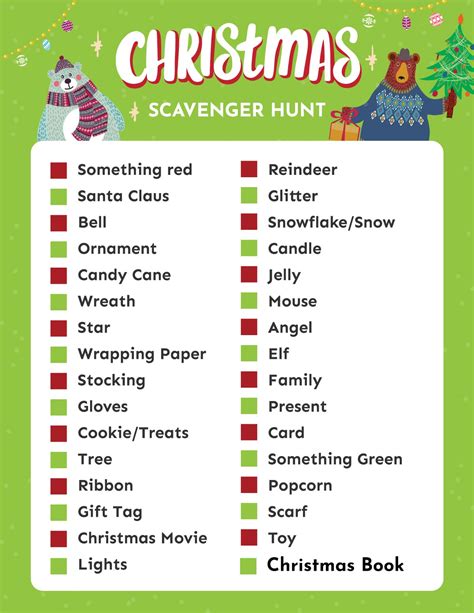 Christmas Scavenger Hunt Printable Christmas Scavenger Hunt Birthday | Images and Photos finder